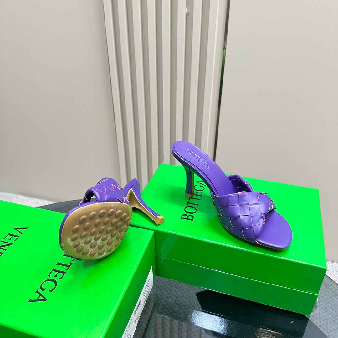 Bottega Veneta blink mule 95 violet lambskin