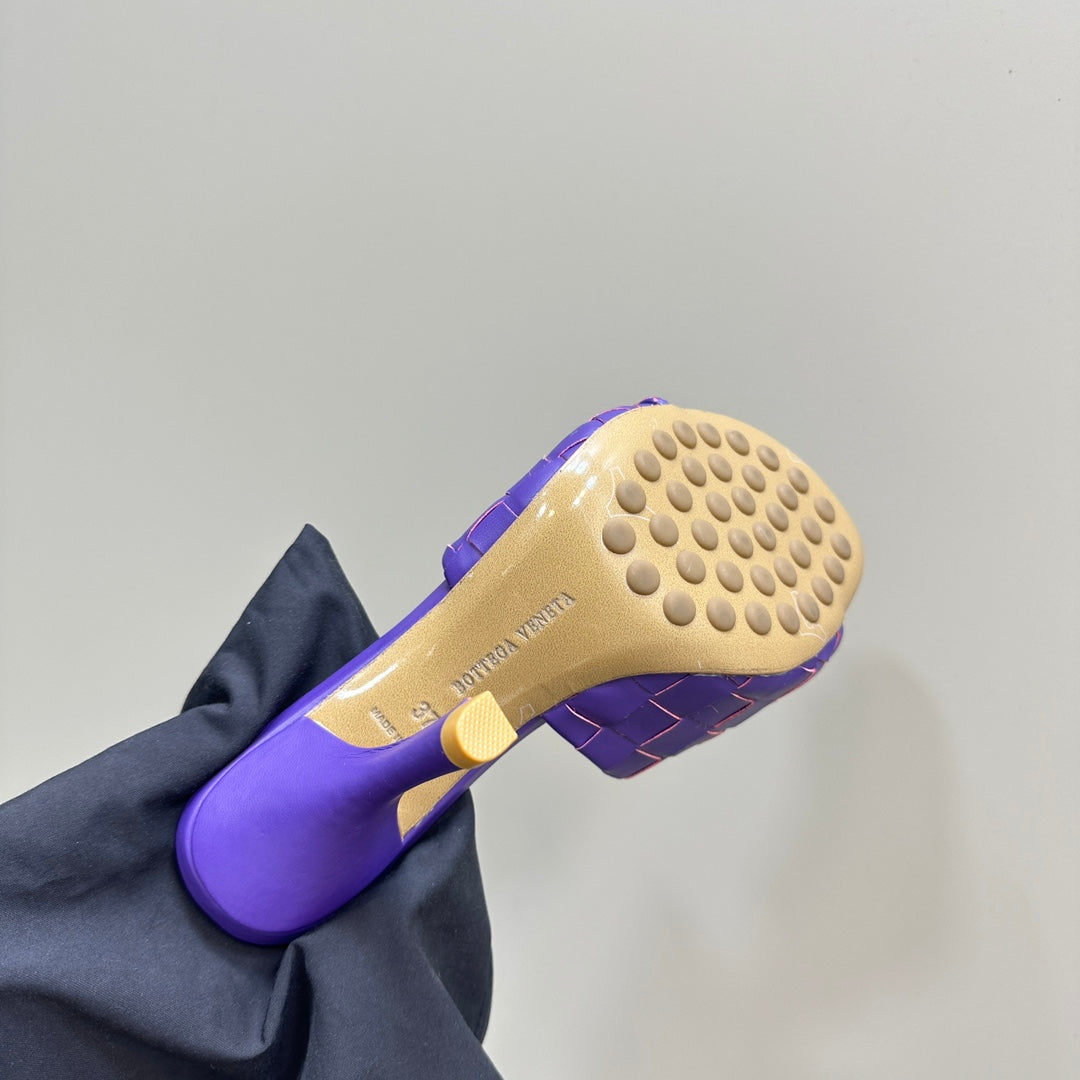 Bottega Veneta blink mule 95 violet lambskin