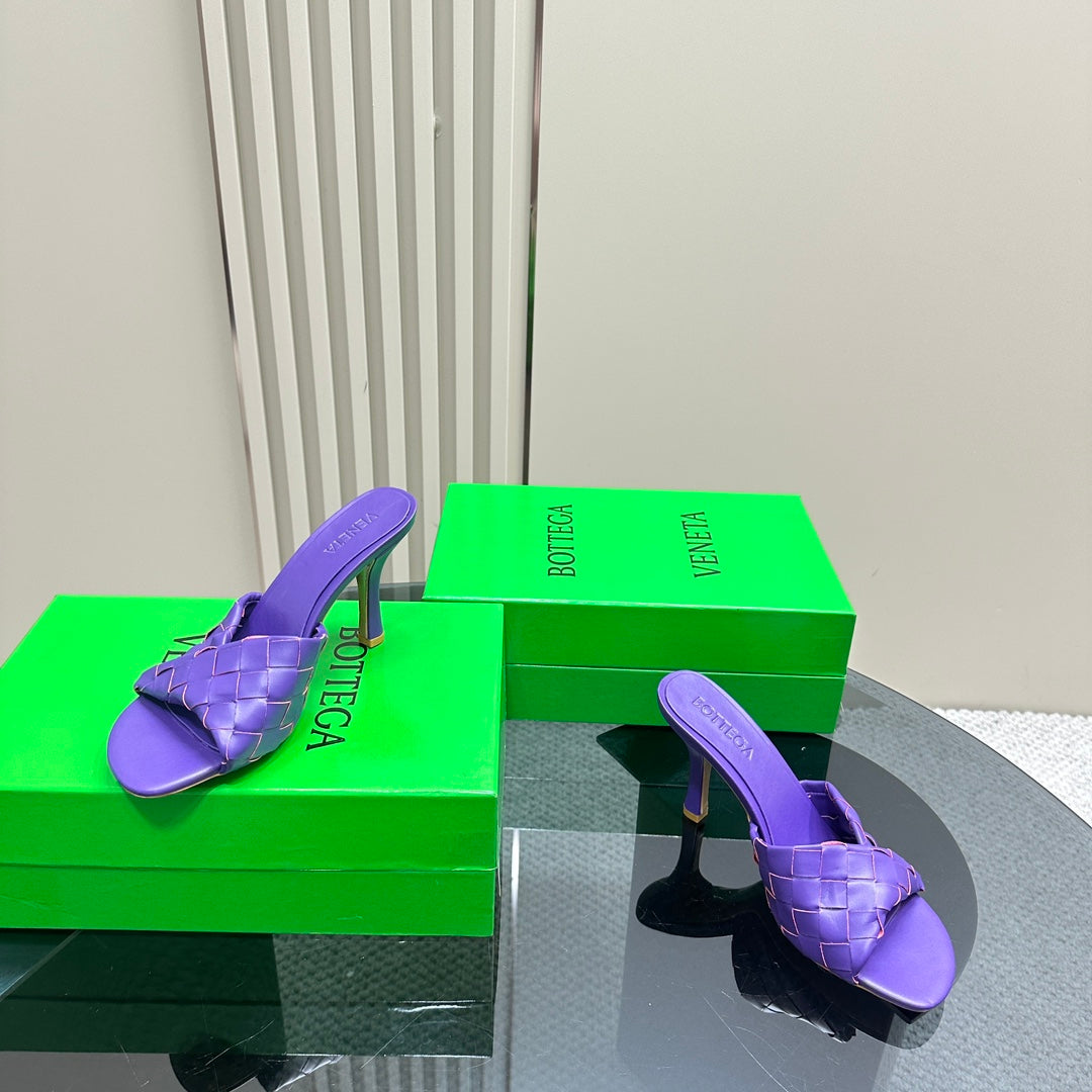 Bottega Veneta blink mule 95 violet lambskin