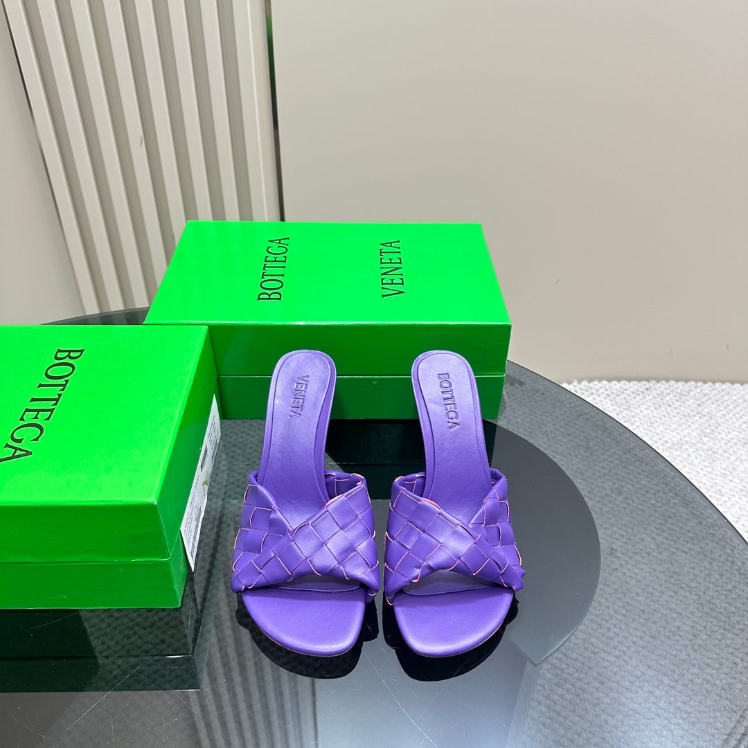 Bottega Veneta blink mule 95 violet lambskin