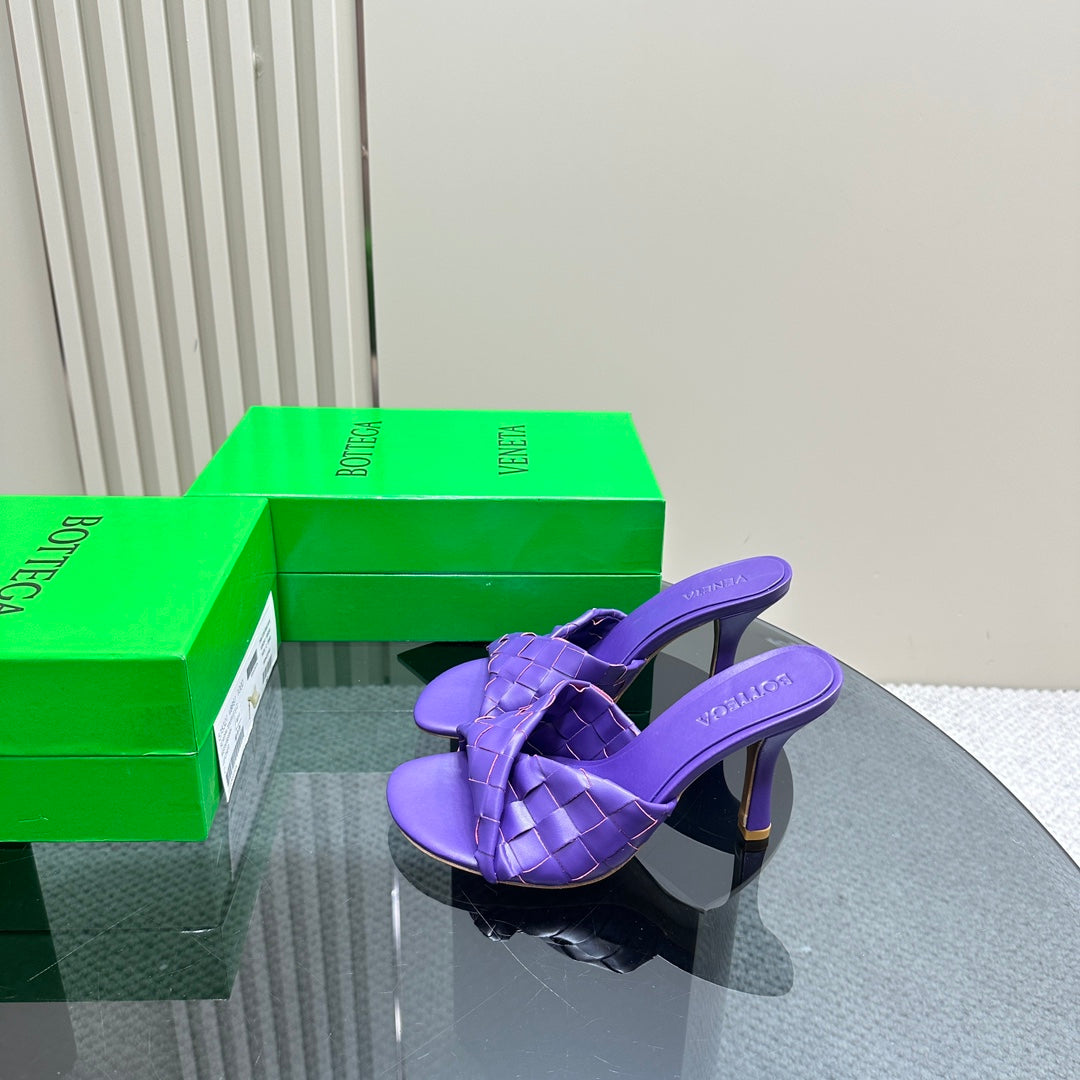 Bottega Veneta blink mule 95 violet lambskin