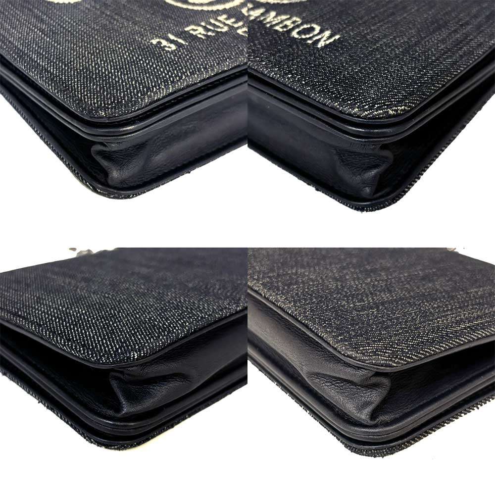 Chanel Canvas Chain Wallet Deauville Flap Long Wallet
