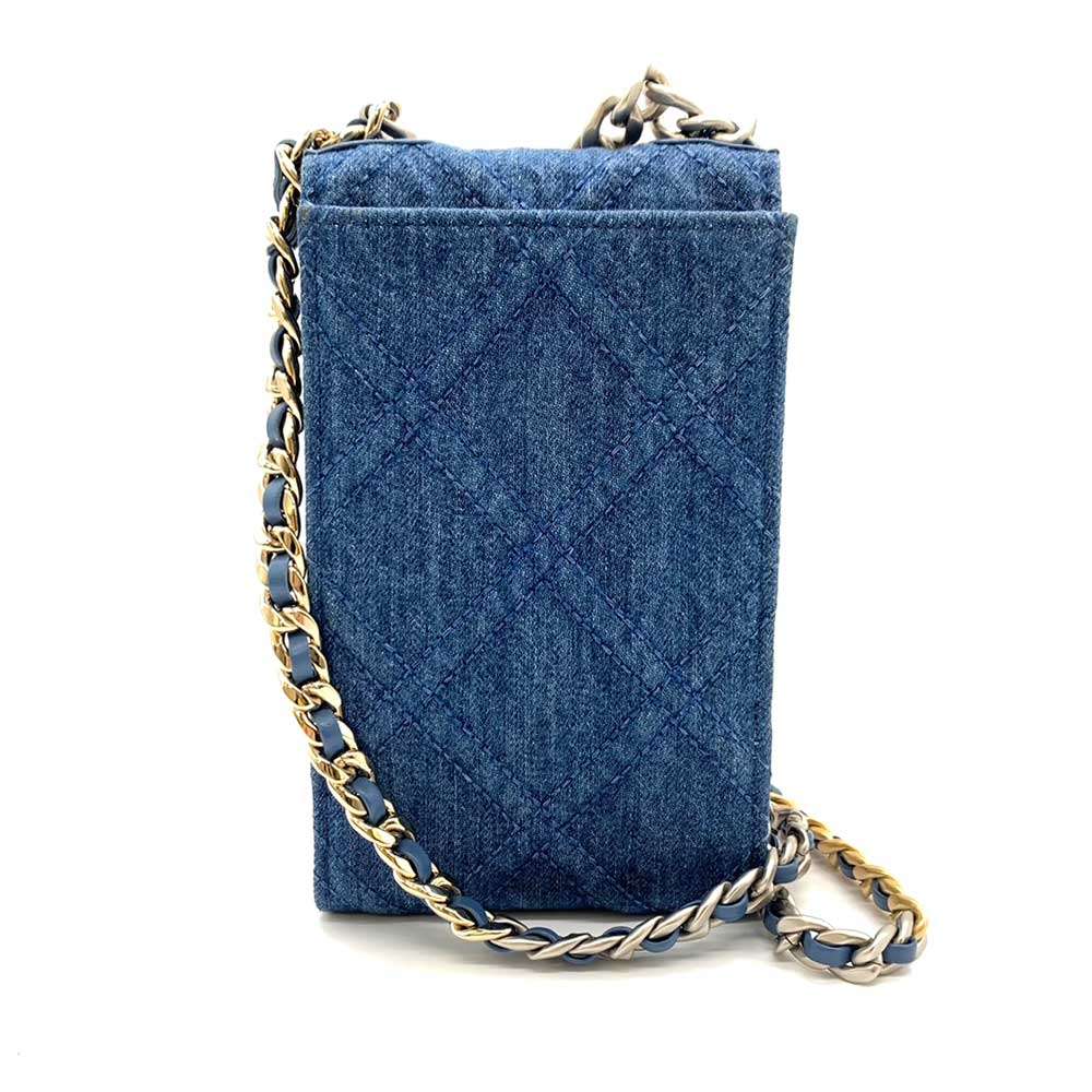 Chanel Denim Canvas Chain Mini Shoulder Bag Crossbody in New Condition