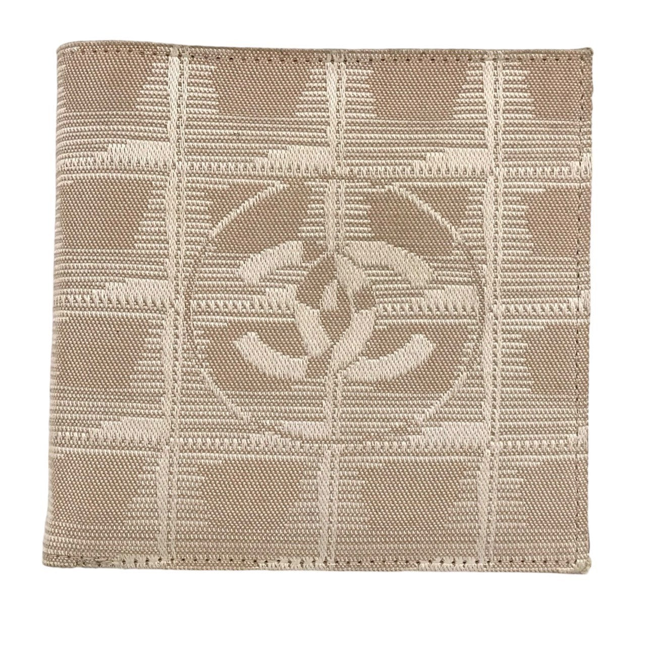 Chanel Canvas Leather Bifold Wallet Beige