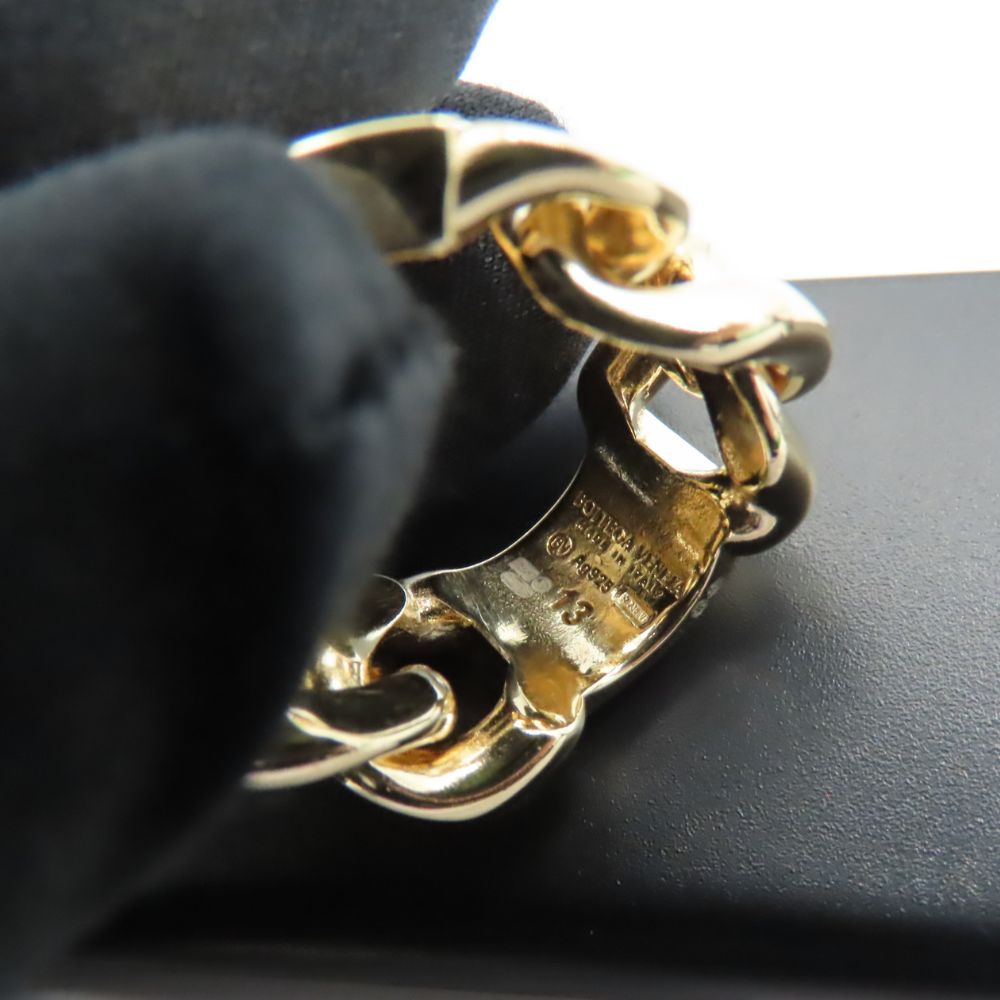 Bottega Veneta Ag925 Gold Chain Ring
