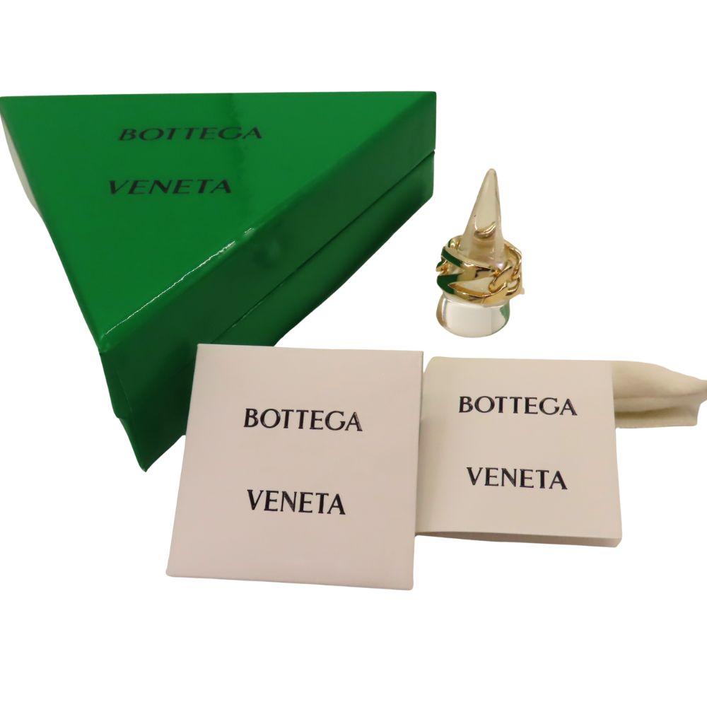 Bottega Veneta Ag925 Gold Chain Ring