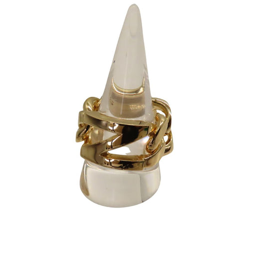 Bottega Veneta Ag925 Gold Chain Ring