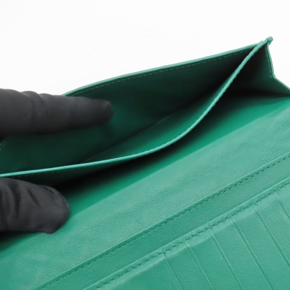 Bottega Veneta Intrecciato Long Wallet Green