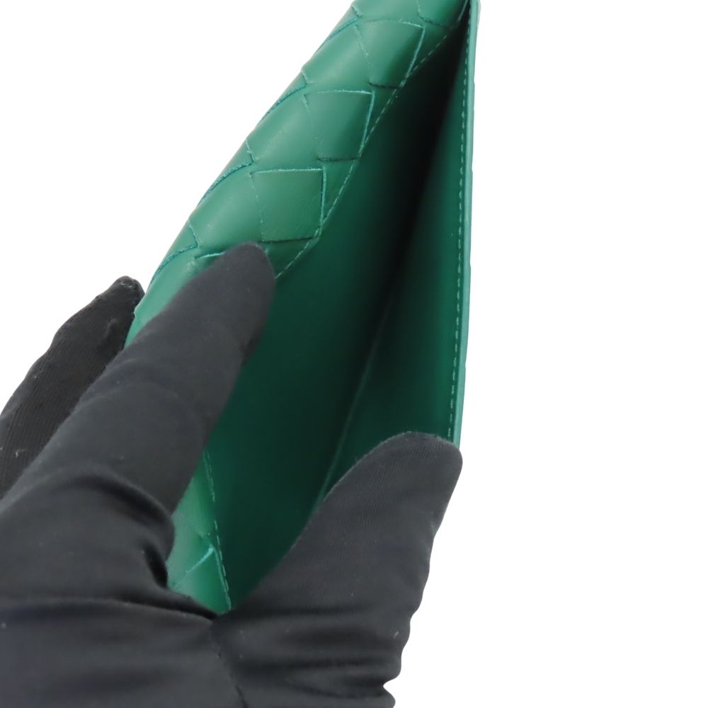Bottega Veneta Intrecciato Long Wallet Green