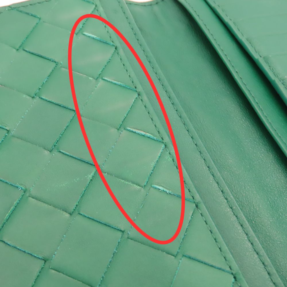 Bottega Veneta Intrecciato Long Wallet Green