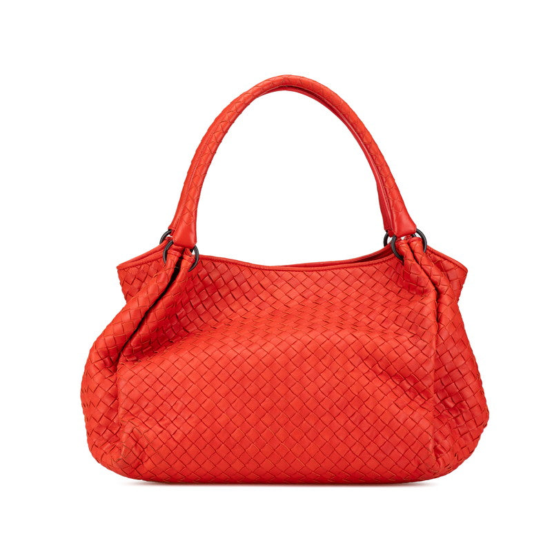 Bottega Veneta Intrecciato Leather Handbag Red