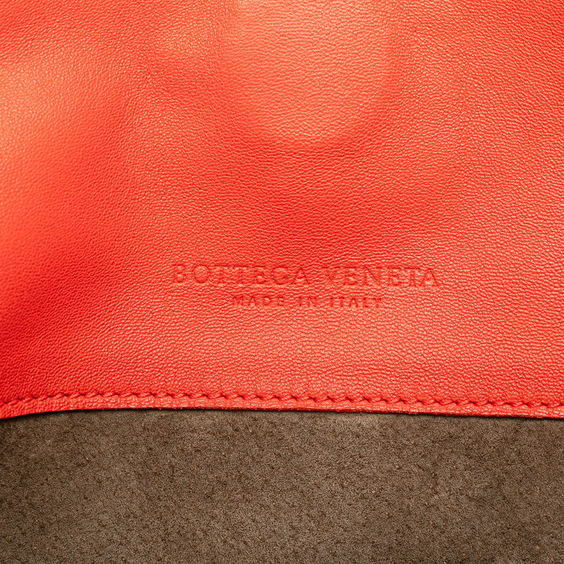 Bottega Veneta Intrecciato Leather Handbag Red