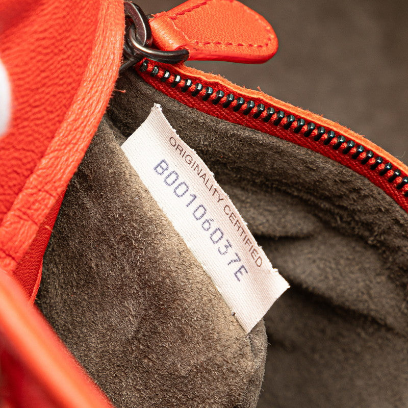 Bottega Veneta Intrecciato Leather Handbag Red