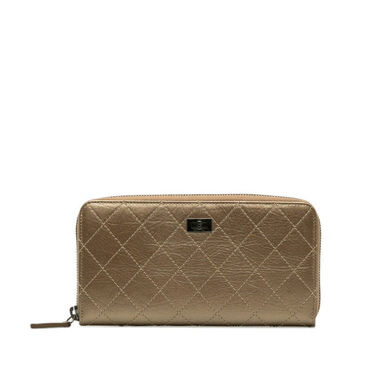 Chanel Matelasse 2.55 Bronze Leather Long Wallet