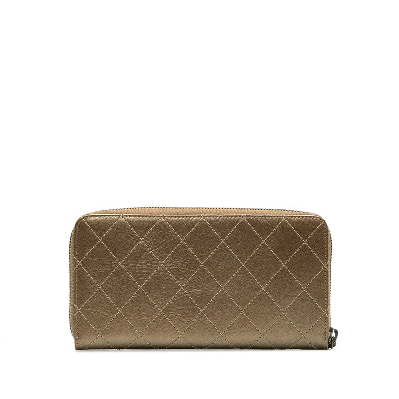 Chanel Matelasse 2.55 Bronze Leather Long Wallet