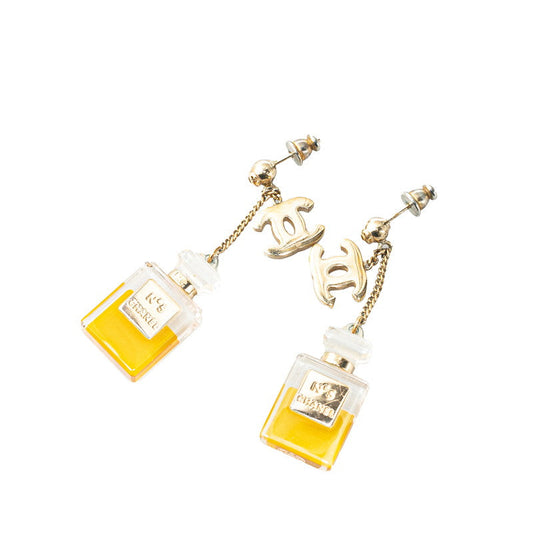 Chanel Vintage Coco Mark No.5 Swing Earrings