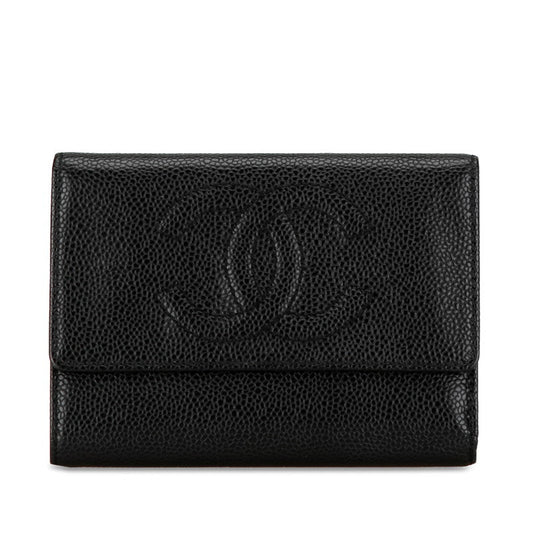 Chanel Caviar Skin Tri-Fold Wallet