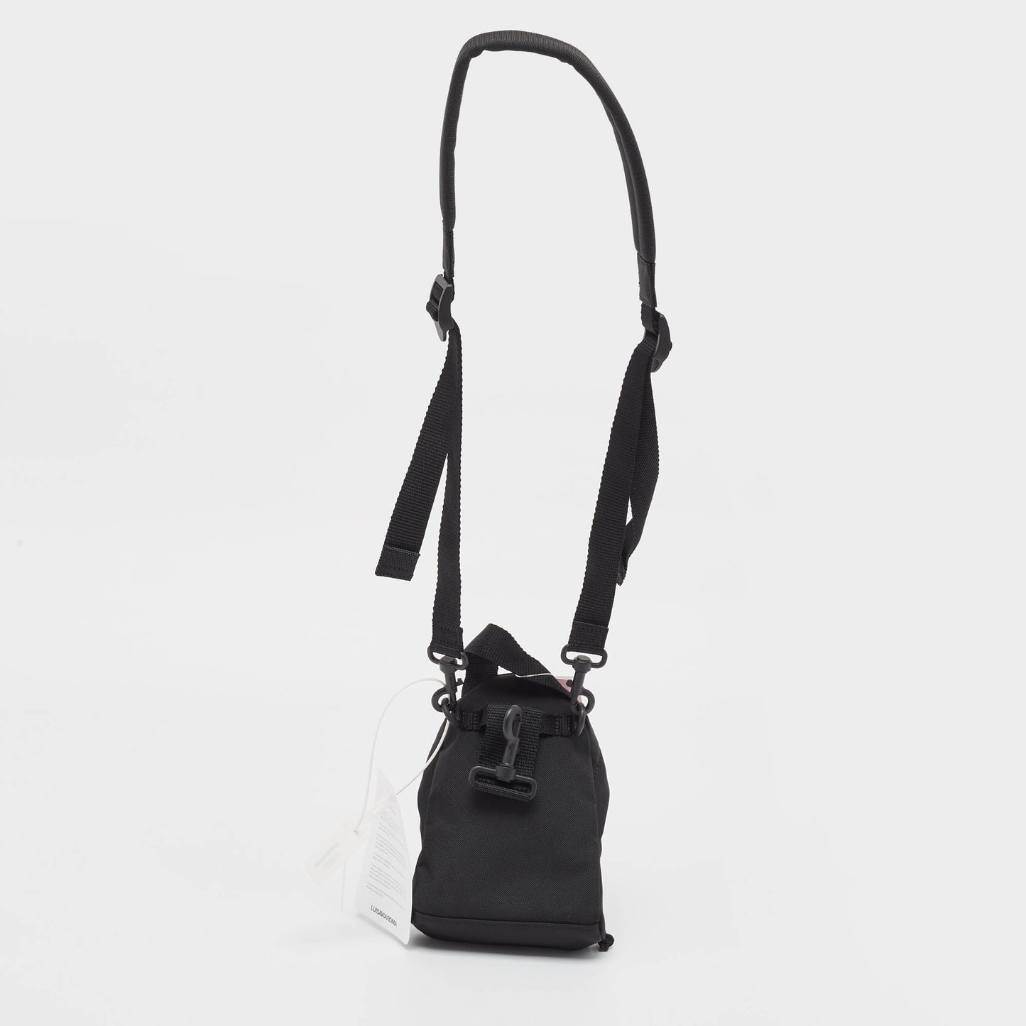 BALENCIAGA Black Nylon Mini Gamer Patch Backpack Crossbody Bag