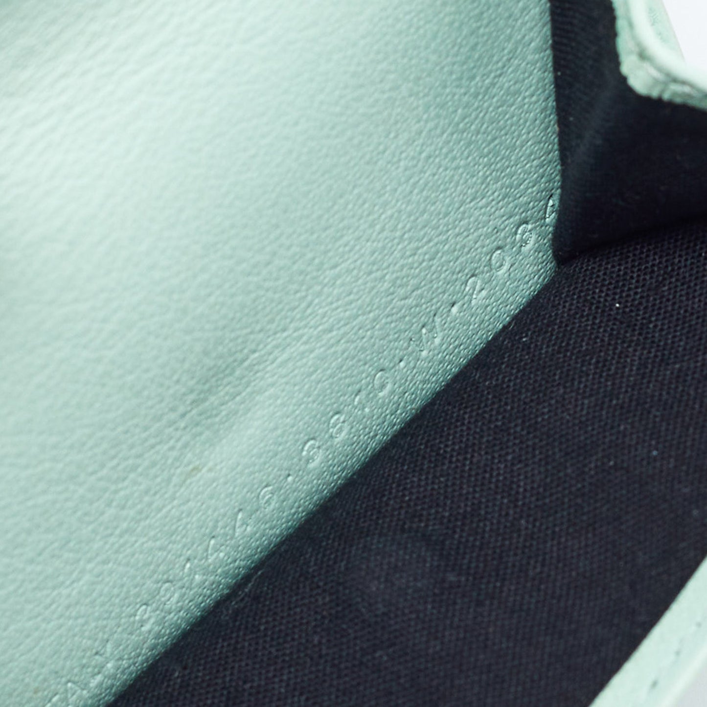 BALENCIAGA Mint Green Leather Mini Papier Wallet