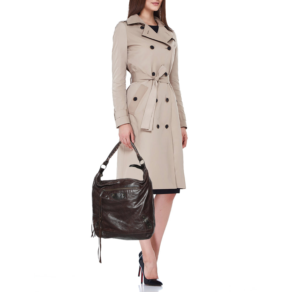 Balenciaga Brown Leather RH Day Bag