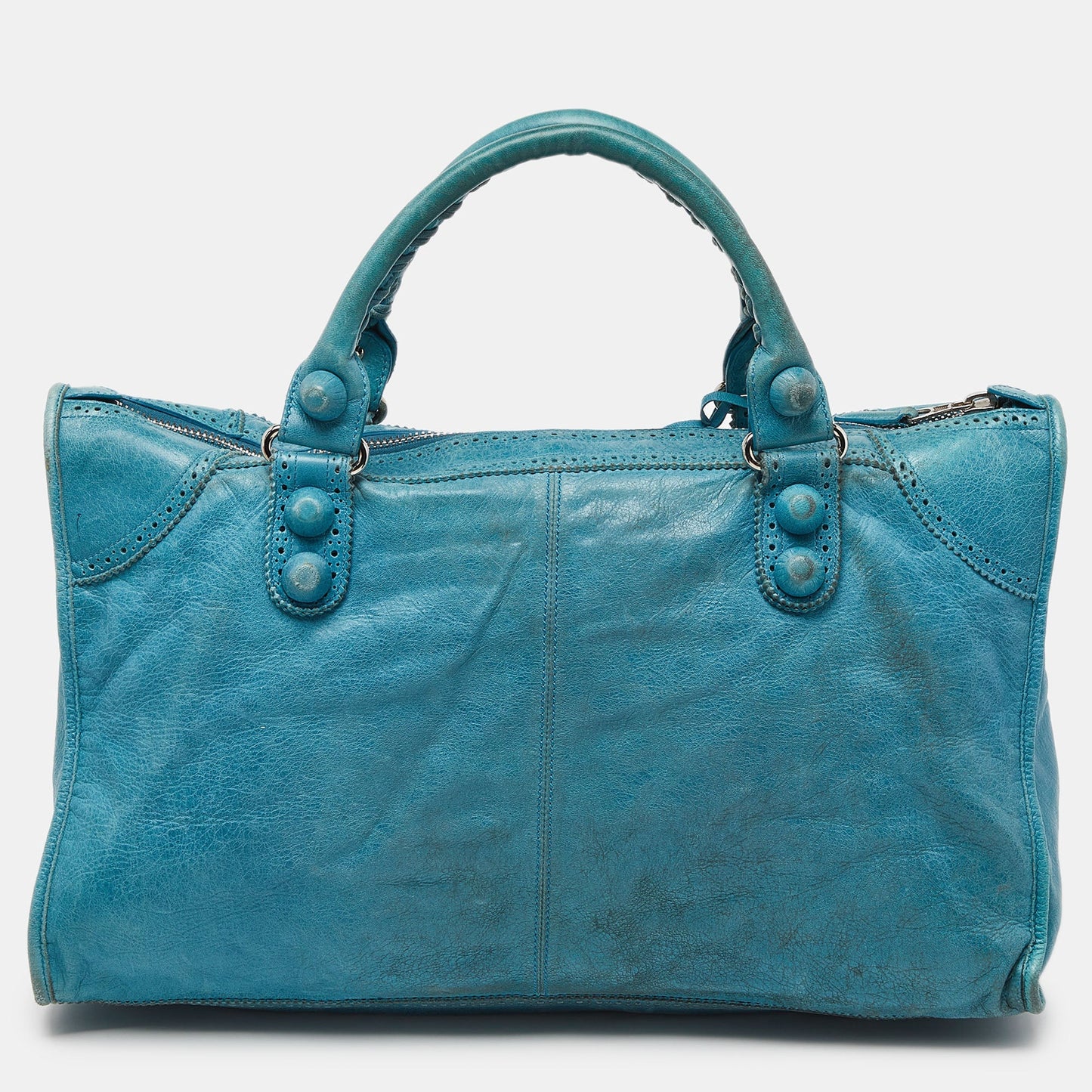 BALENCIAGA Cyclade Leather Brogues Work Tote