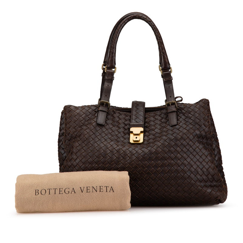 Bottega Veneta Intrecciato Roma Leather Handbag