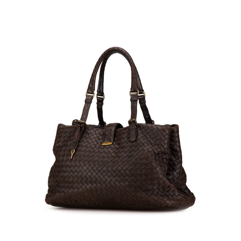 Bottega Veneta Intrecciato Roma Leather Handbag