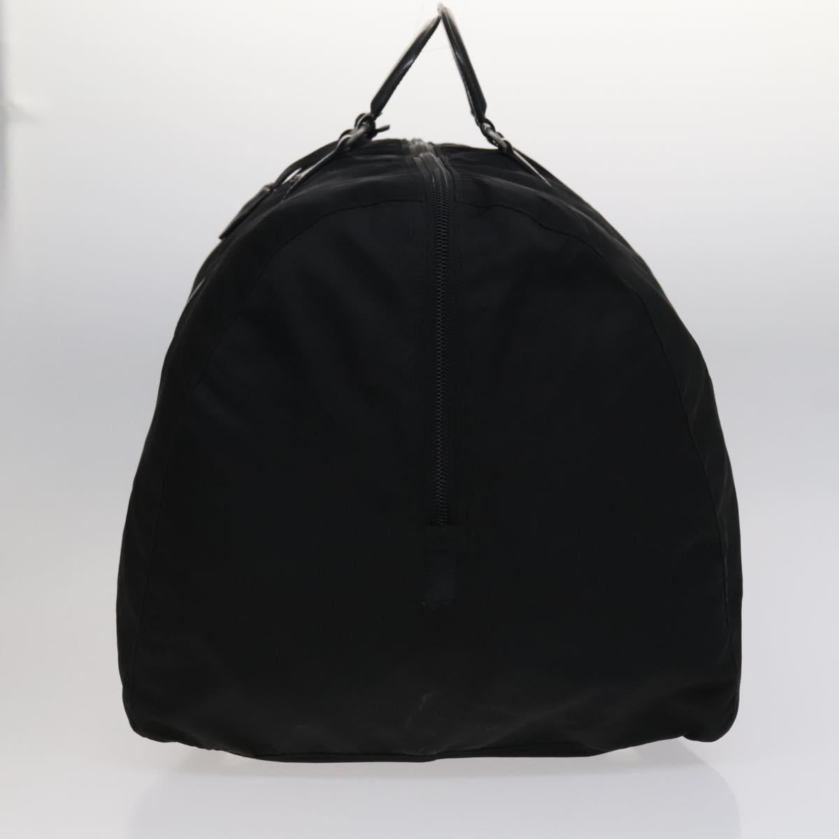 PRADA Boston Bag Nylon Black Silver  mr1007