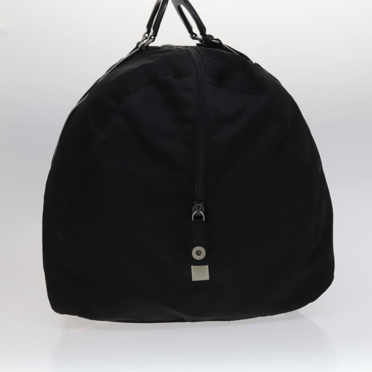 PRADA Boston Bag Nylon Black Silver  mr1007