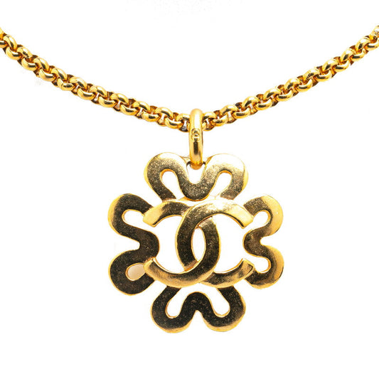 Chanel Clover Motif Necklace Gold