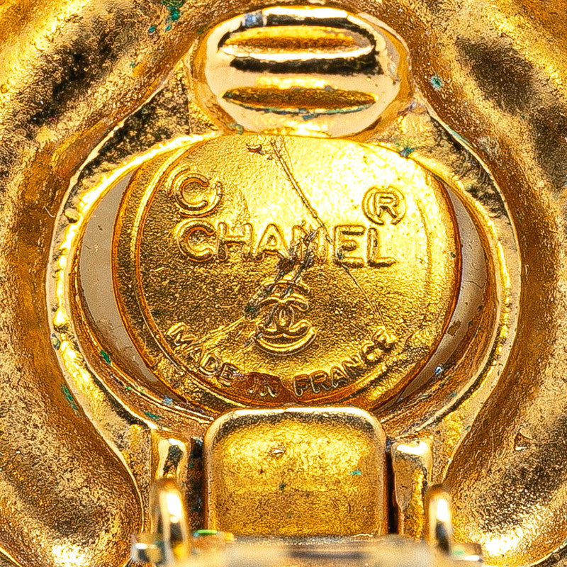 Chanel Gold Plated Faux Pearl Earrings