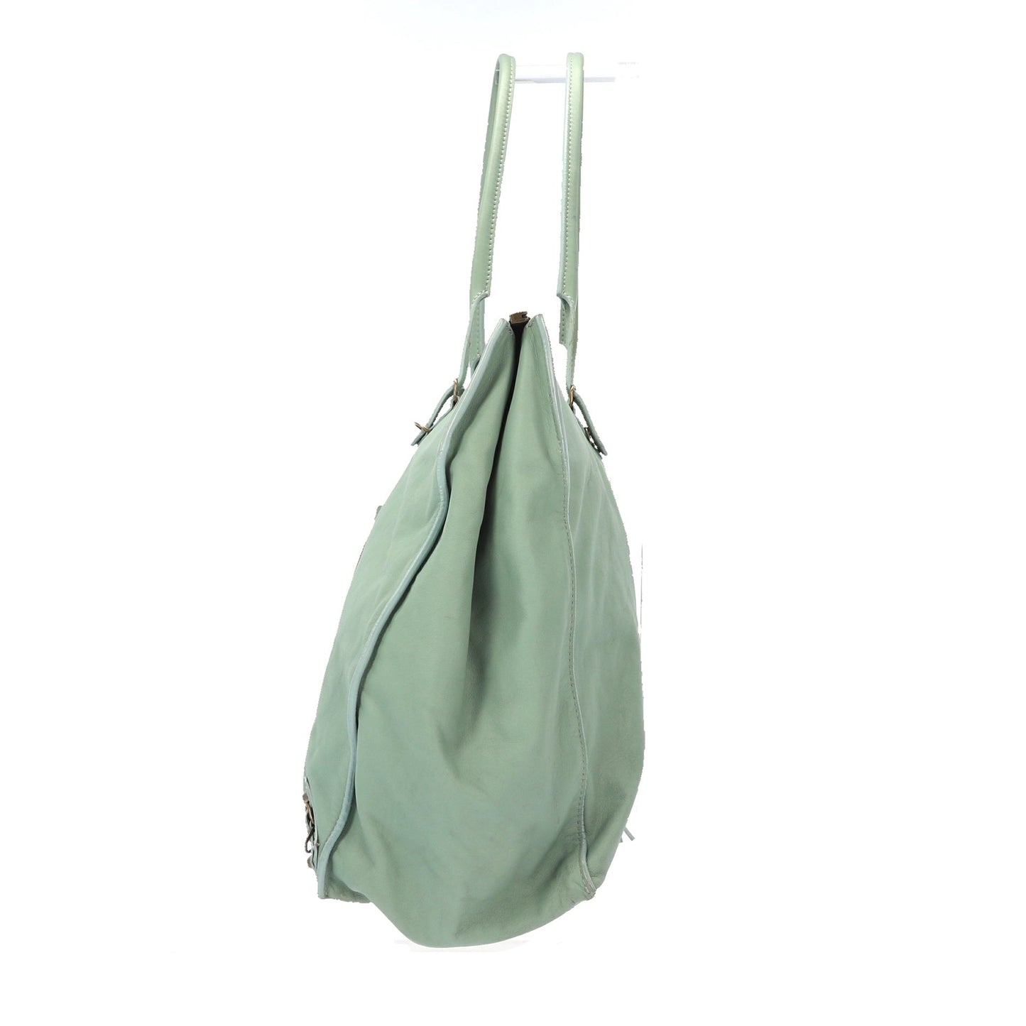 BALENCIAGA Papier Shoulder Bag in Blue Leather