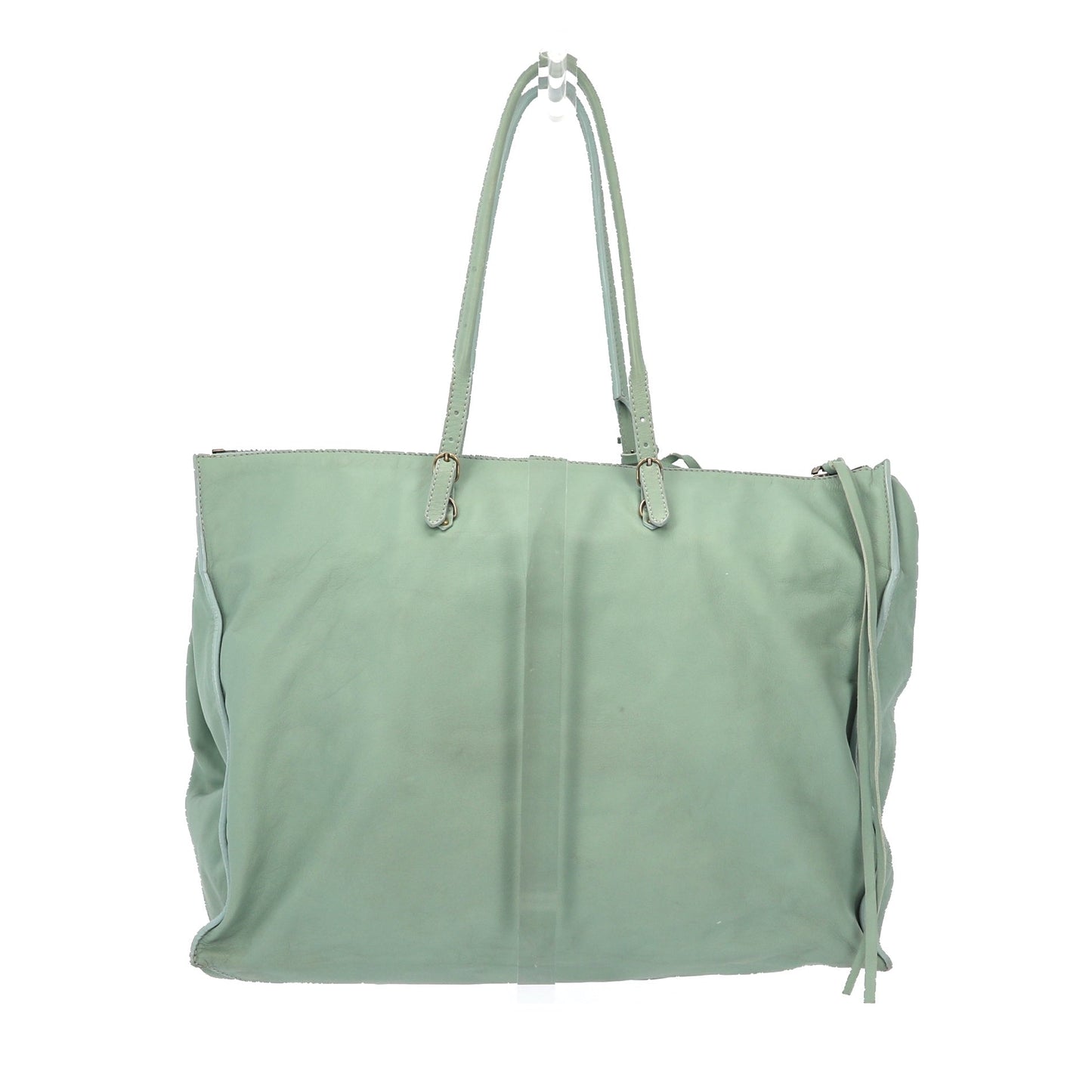 BALENCIAGA Papier Shoulder Bag in Blue Leather