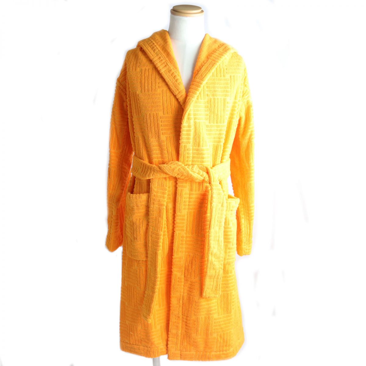 Bottega Veneta Cotton Terry Bathrobe Orange M