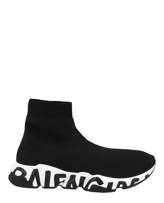 Balenciaga Speed Graffiti Knit High Top Sock Sneakers Mens 645334W-2DB7-1015