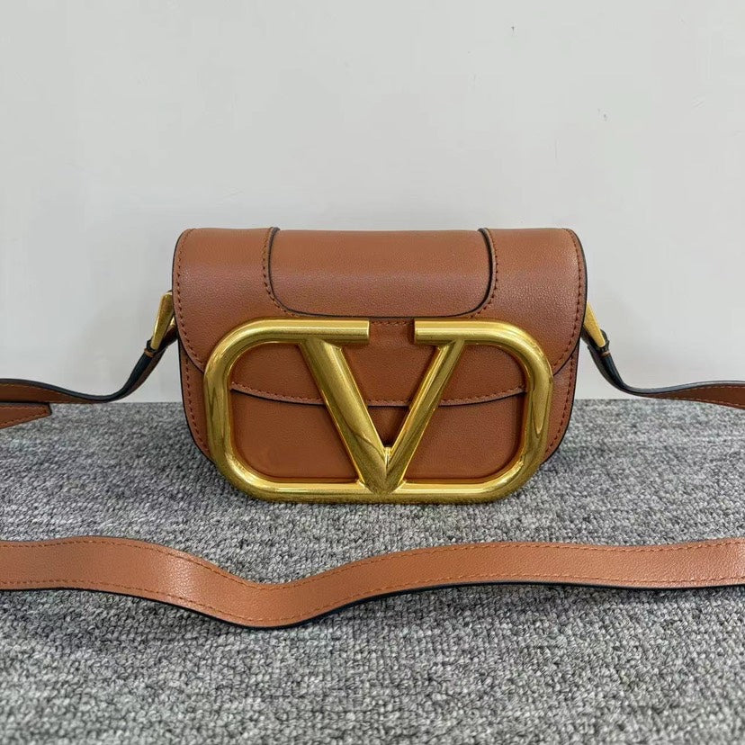 Valentino VLogo Escape Brown Crossbody Bag