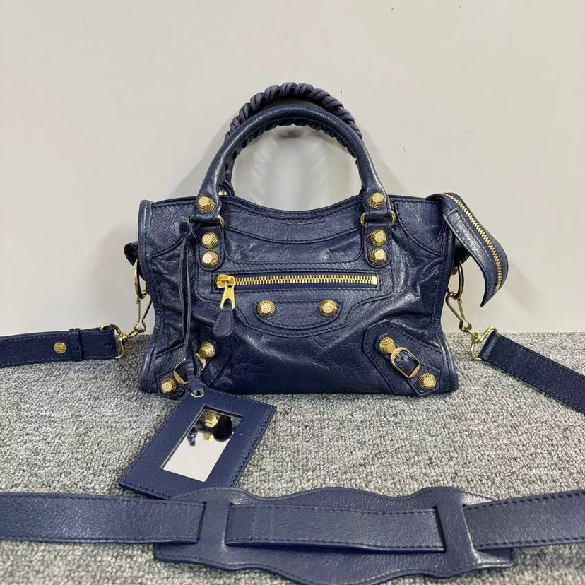 Balenciaga City Bag Navy Handbag