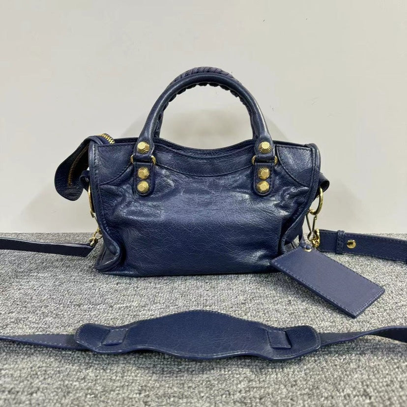 Balenciaga City Bag Navy Handbag
