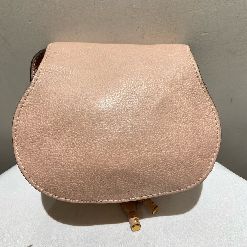 Chloe Marcie Mini Blush Leather Crossbody Bag