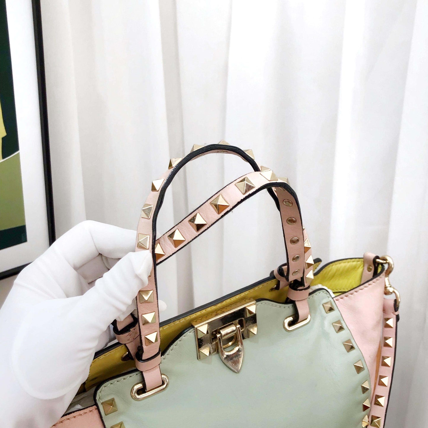 Valentino Rockstud Mint Pink Two-Way Bag