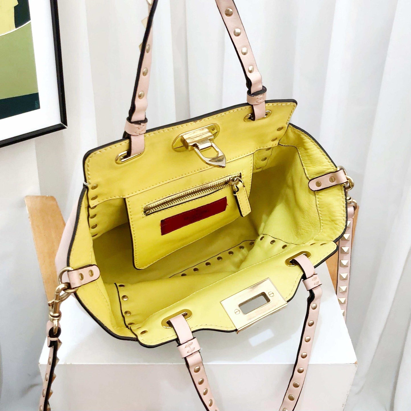 Valentino Rockstud Mint Pink Two-Way Bag