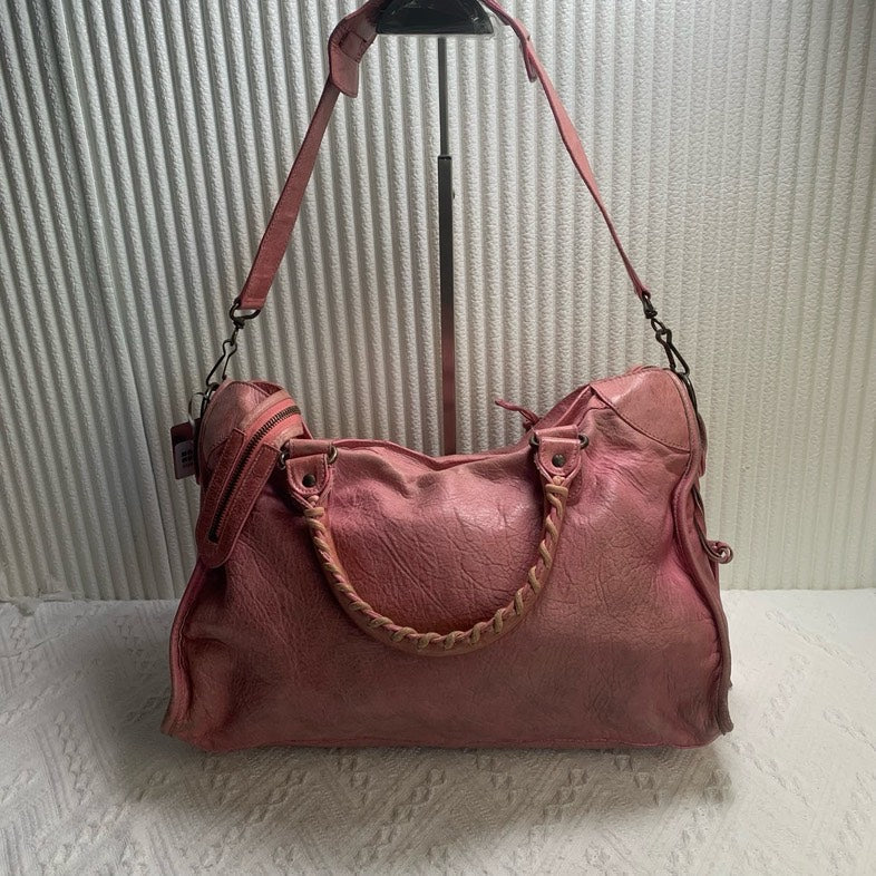 Balenciaga Classic City Pink Leather Shoulder Bag