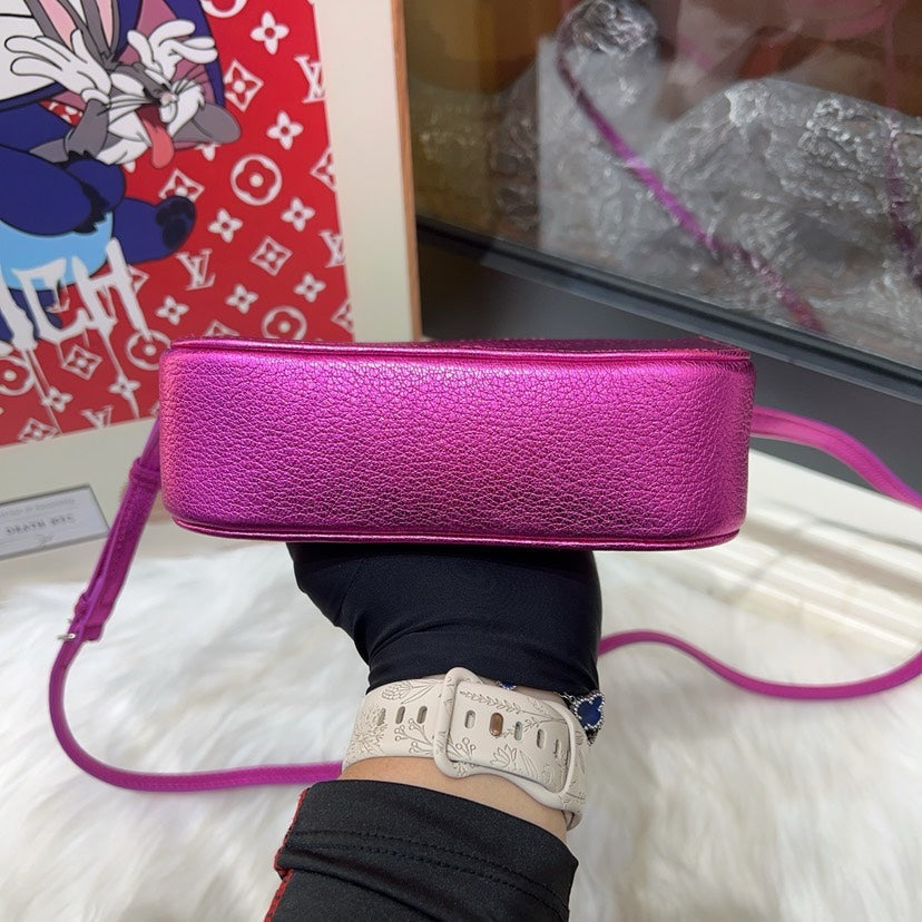 Balenciaga Mini Crossbody Bag Purple Leather