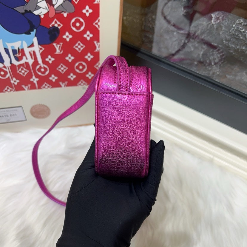 Balenciaga Mini Crossbody Bag Purple Leather