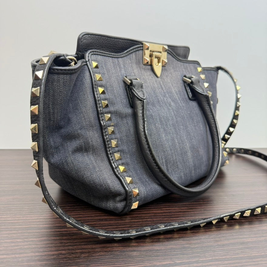 Valentino Denim Rockstud 2way Bag B6011