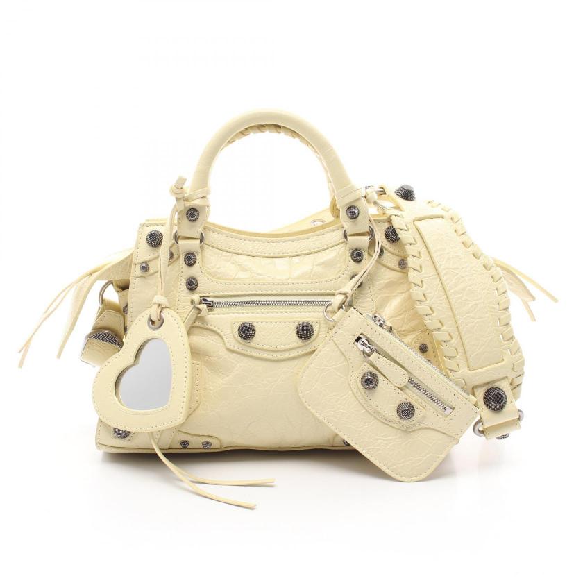 Balenciaga Neo Kagole XS Handbag Leather Light Beige 2WAY