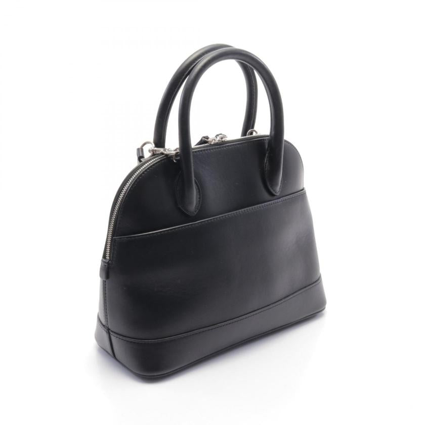 BALENCIAGA VILLE TOP HANDLE S I LOVE TECHNO Handbag Leather Black 2WAY