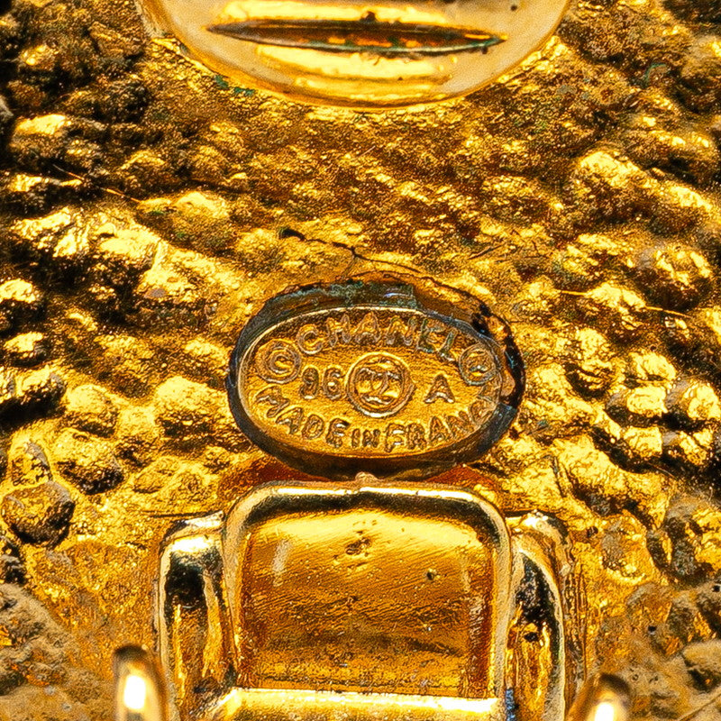 Chanel Vintage Coco Mark Flower Motif Earrings