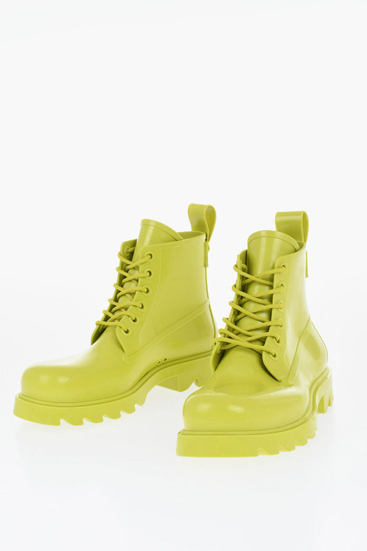 Bottega Veneta Rubber STRIDE Combat Boots Yellow