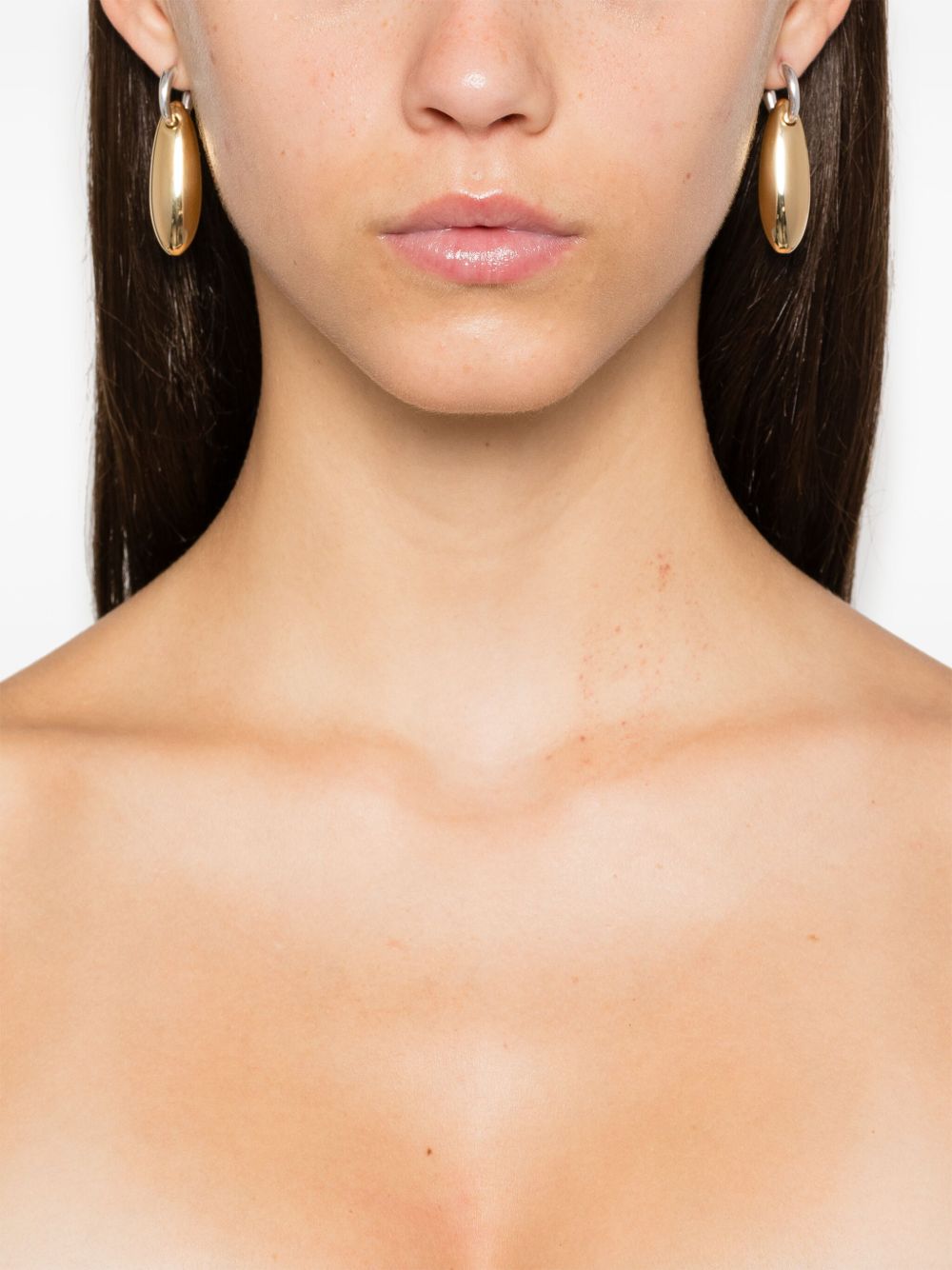 Bottega Veneta Women Ellipse Silver Earrings